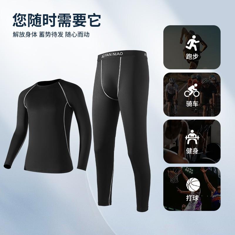 3-delige Atletische Workout Set voor Heren: Sneldrogend Top met Lange Mouwen Leggings Shorts Sportschool Hardlopen Yoga
