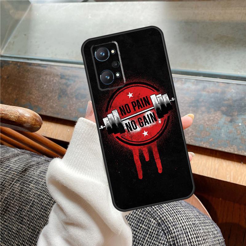 Bodybuilding Gym Fitness Case For Realme 15 Pro GT7 GT6 11 12 13 14 Pro Plus C55 C51 C53 C35 C33 C61 C65 C67 C71 C75