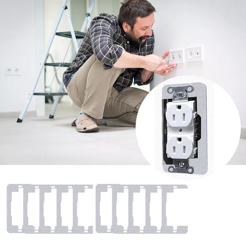 Uprgades Metal Wall Plate Spacers Metal Device Leveler Plates Flush Fit Leveling Plates for Electrical Outlets & Boxes