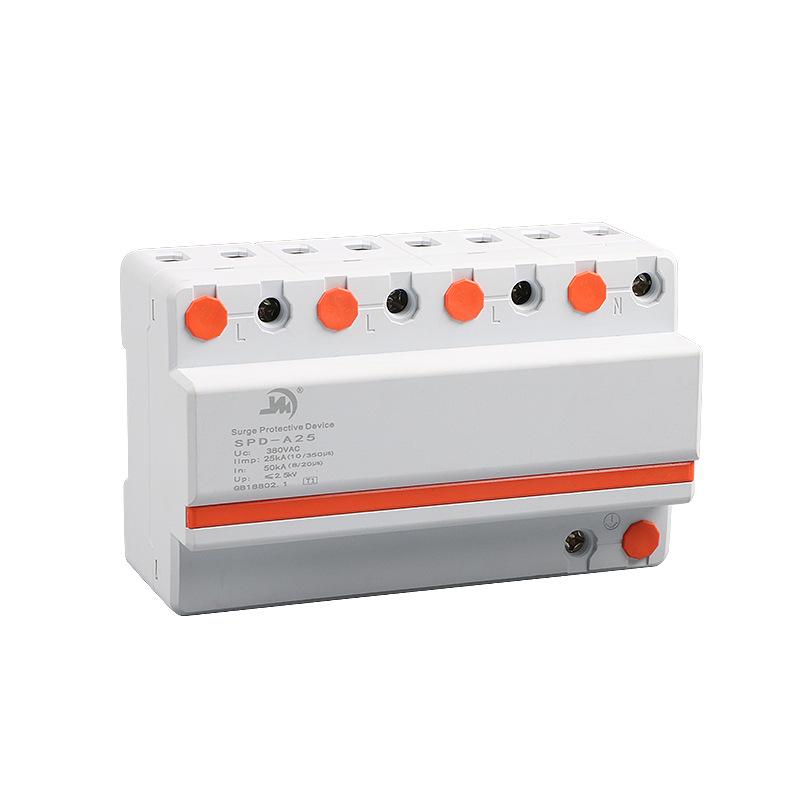 

Захисник від перенапруг 1 рівня: Трифазний 4P пристрій захисту від перенапруг, 12.5 кА/15 кА/25 кА White 12.5KA