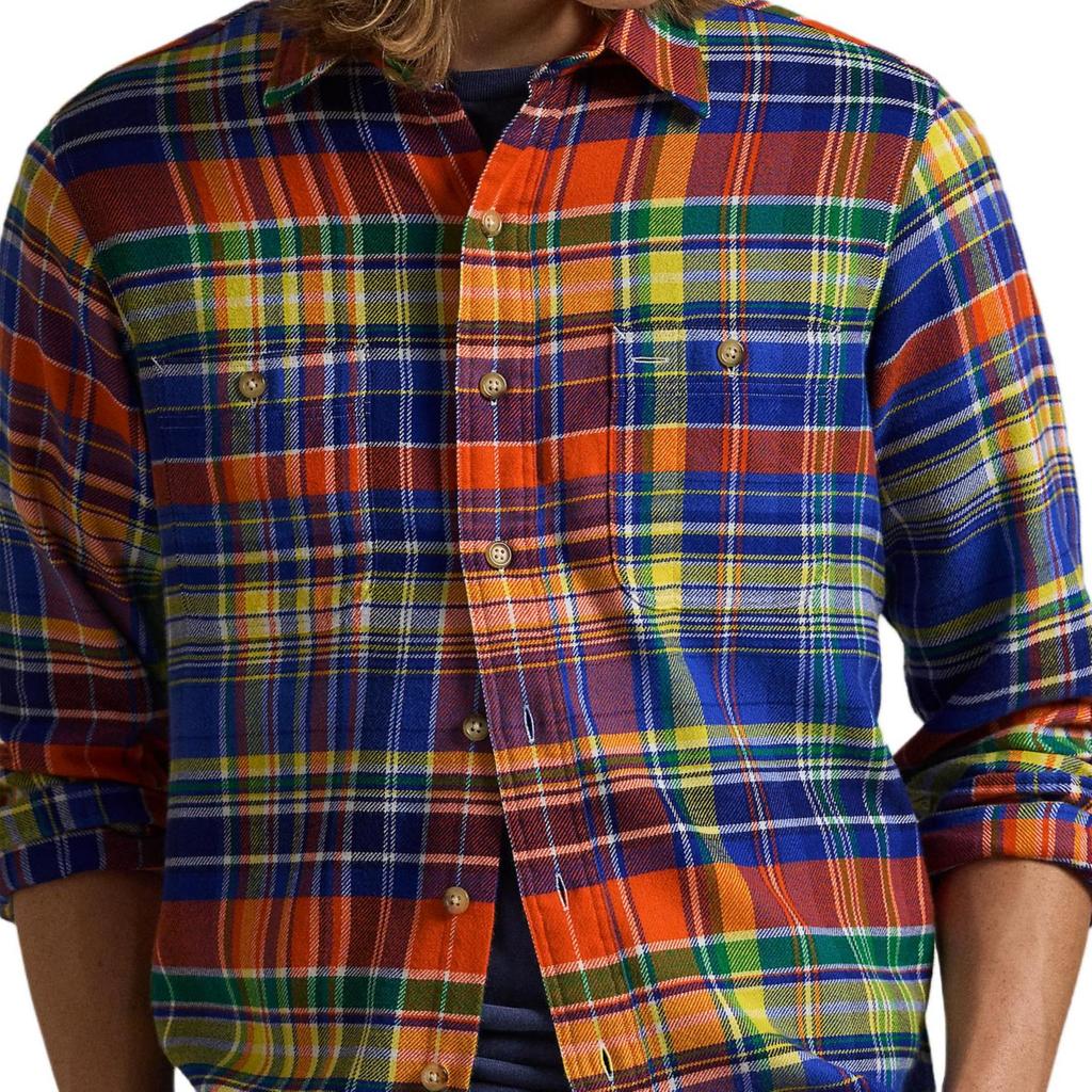 Polo Ralph Lauren FW24 Plaid Button-Down Long Sleeve Shirt Men Shirts Multicolor MNPOWOV16823745-800