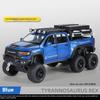 Boxed 1/32 Dodge Tyrannosaurus Rex 6X6 Pickup Truck Model, Alloy Die Cast Children's Off-Road Vehicle Toy Boy Gift