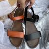 Fashion Summer Trend New Women Shoes Simple Buckle Open Toe Fashion Casual Roman Ladies Sandals Soft Comfortable Beach Shoe PLus Size