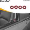 4x Door Lift Bolt Lock Pin Trim For Dodge RAM 2010+ Red Carbon Fiber Accessories