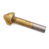 6-Piece Titanium-Plated 90° Countersink Drill Bit Set, Three-Flute, High-Speed Steel 4241