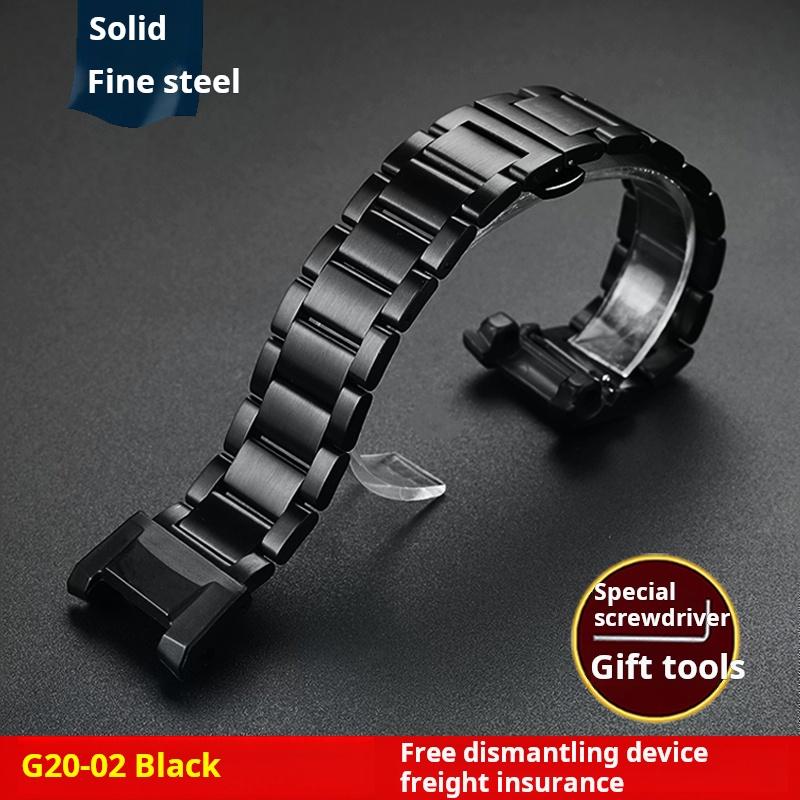 GWG B1000 solid stainless steel strap bracelet For G-SHOCK Casio GWG-B1000-1A third generation Mud King modified Metal watchband