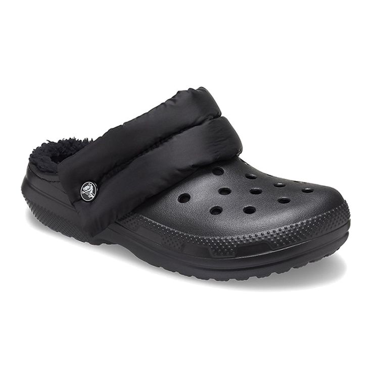 Crocs Crocband Classic Versatile Puff Warm Cotton Clogs Unisex Clogs Black 206589-060