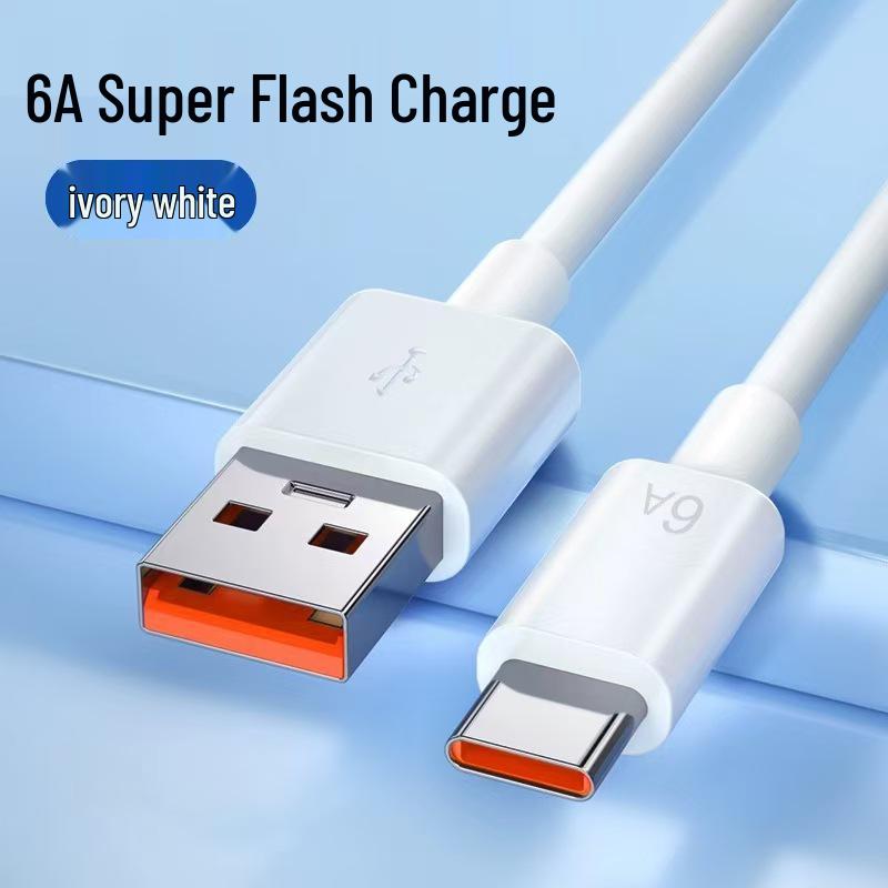 120W Type-C Super Fast Charging Data Cable for Apple, Xiaomi, Oppo (6A)