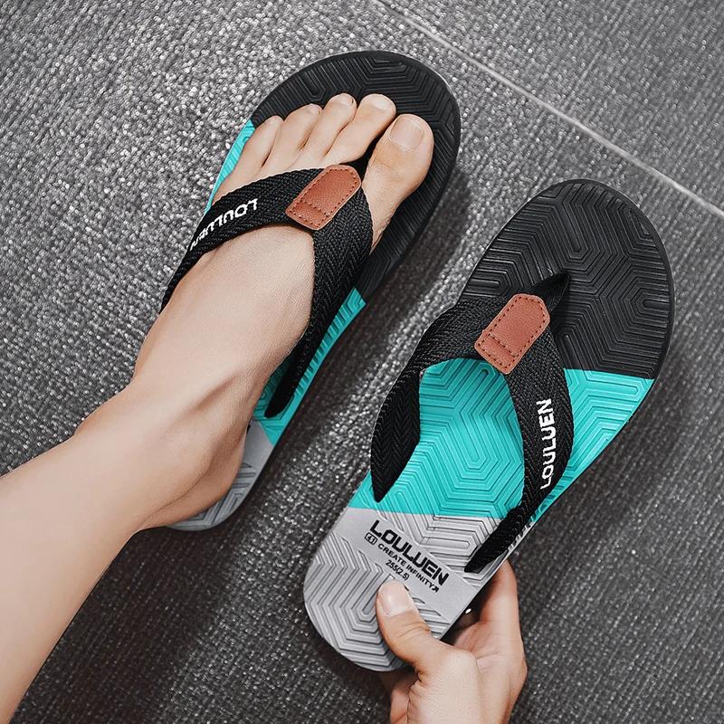 Summer Light Mens Flip Flops Men Beach Slippers Home Chanclas De Hombre Playa Slipper Flip Flop Indoor Color Matching Loafers
