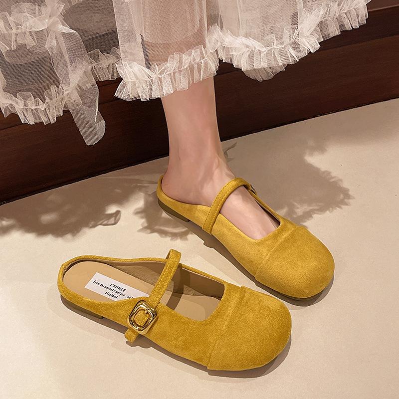 

Легкий рот красная сумка голова тащить девушка весна и осень новый ретро нежный замшевый Мэри Джейн плоские туфли бини 35