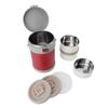 Insulated Food Jar 2L 3 Tier Microwave Safe 304 Stainless Steel Vacuum Lunch Box with Shoulder Strap for School