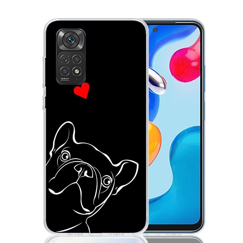 French Bulldog Black White Phone Case For Xiaomi Redmi Note 14 13 14S 12S 12 11S 11T 11E Pro Plus 10S 10 9S 9 Art Customized Coq