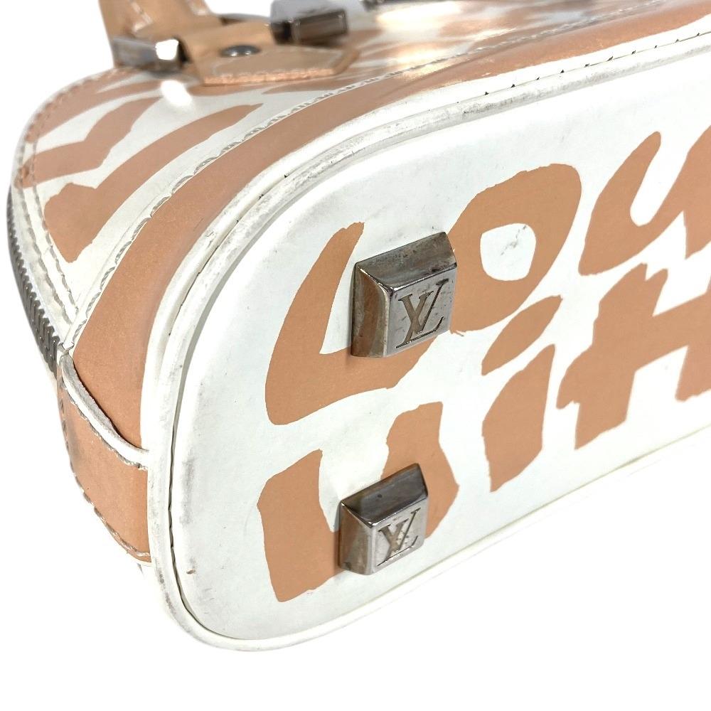 Louis Vuitton M92178  MonogramGraffiti Alma PM Hand Bag Leather Beige/White