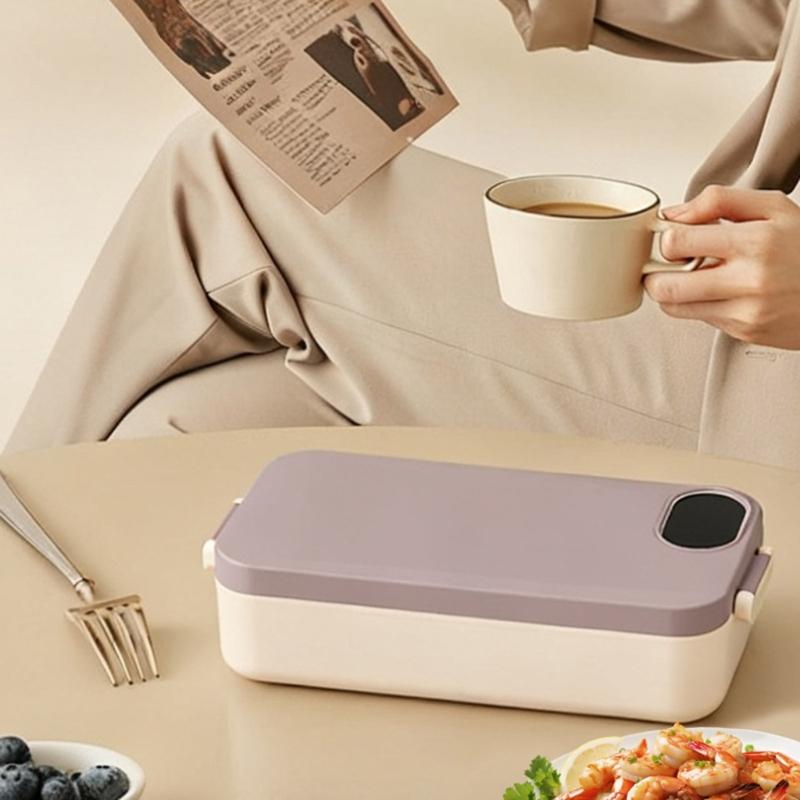 Insulated Food Container with Electric Heating System Stainless Steel Construction for Easy Cleaning and Durability