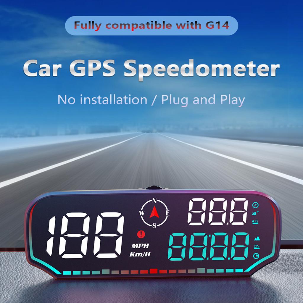 Head Up Display, Universal Head Up Display GPS Speedometer with 5 Inch LED Display Speed Compass Altitude Fatigue