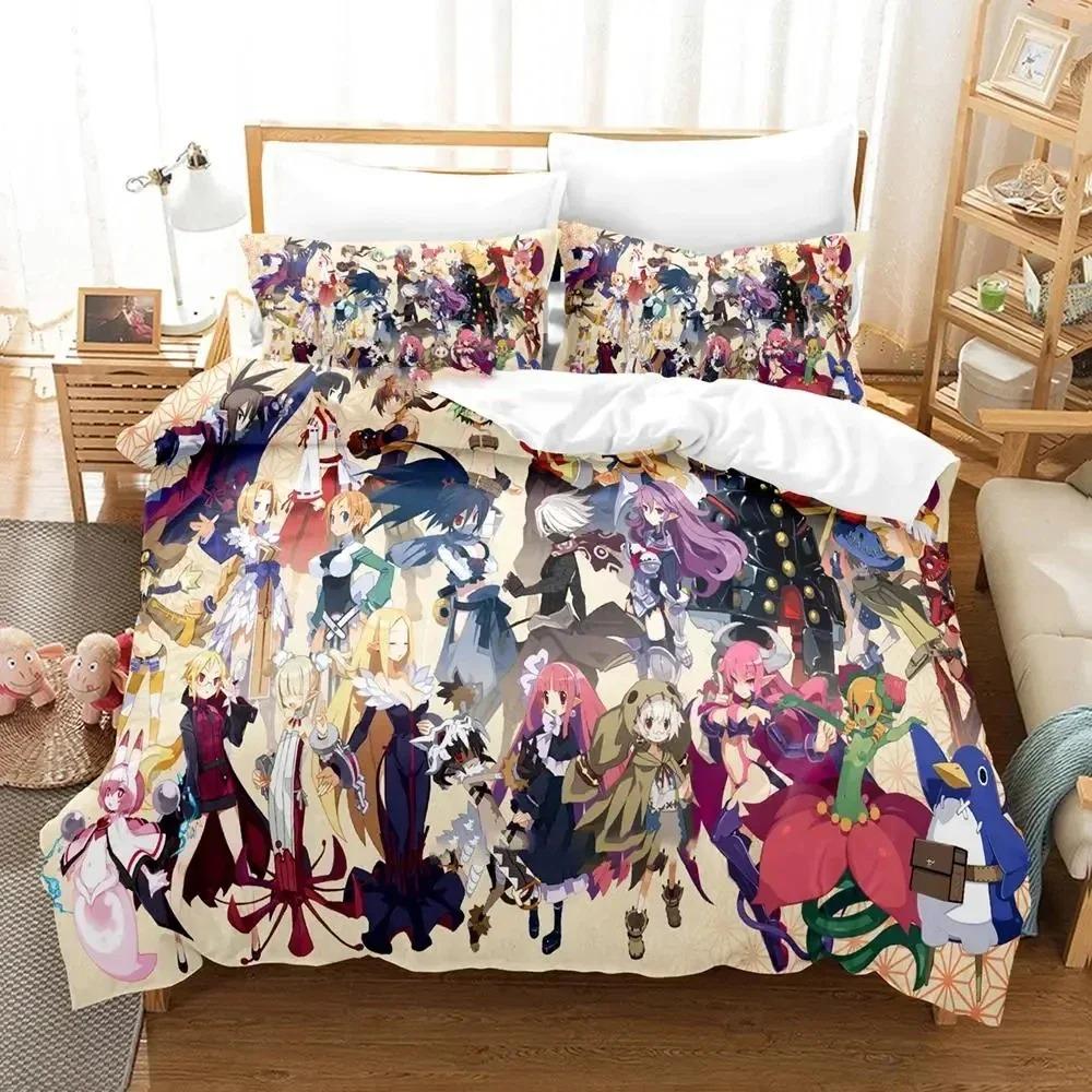 Breathable Elegant King Queen Quilt Comforter 3D Print Anime Disgaea Bed Size Boys Adult