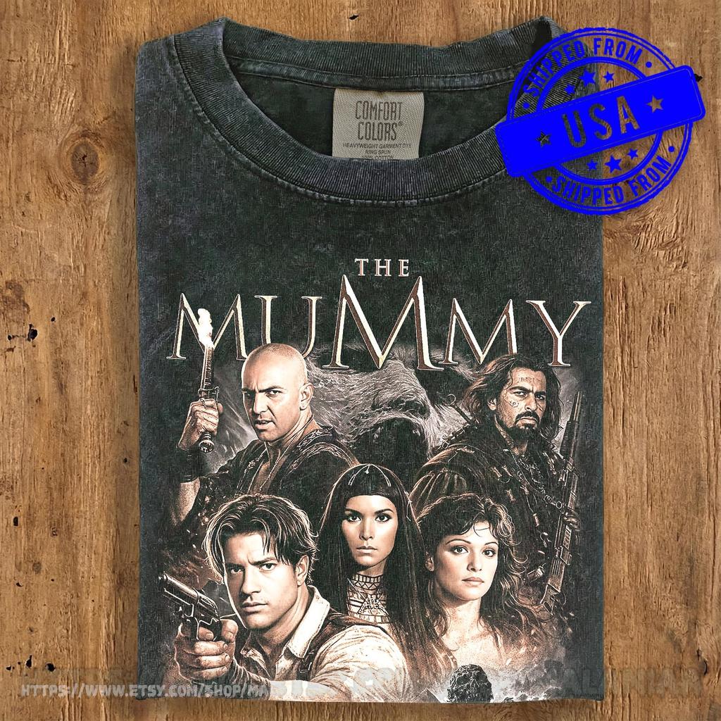 The Mummy 1999 Vintage Shirt | Comfort Colors Brendan Fraser Tee | Rick O'Connell Evelyn Movie Merchandise | Retro 90s Action Film T-Shirt
