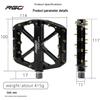 RGO CNC-Aluminiumlegierung Mountainbike-Pedale - Mit Pins für Downhill, Dirt, Slope und XC
