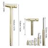 Portable Small 6-in-1 Hammer Claw-Hammer Nesting Mini Hammer Gold Brass Hammer for Repairing Watches and Jewelry