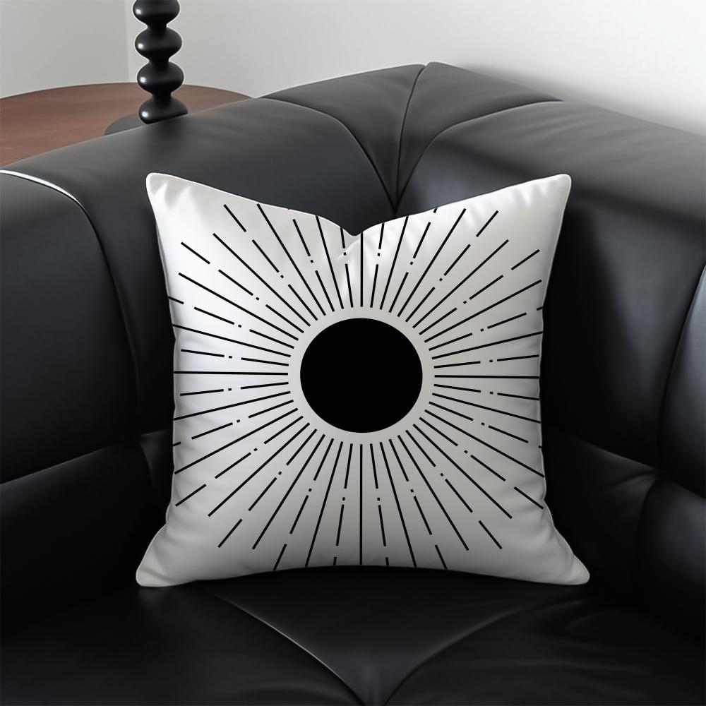 BBlack Sun Archive Pillow Dark Theme Cushion Cushion Cover Pillow Case Antidustmite Invisible Zipper Silky Plush Cushion