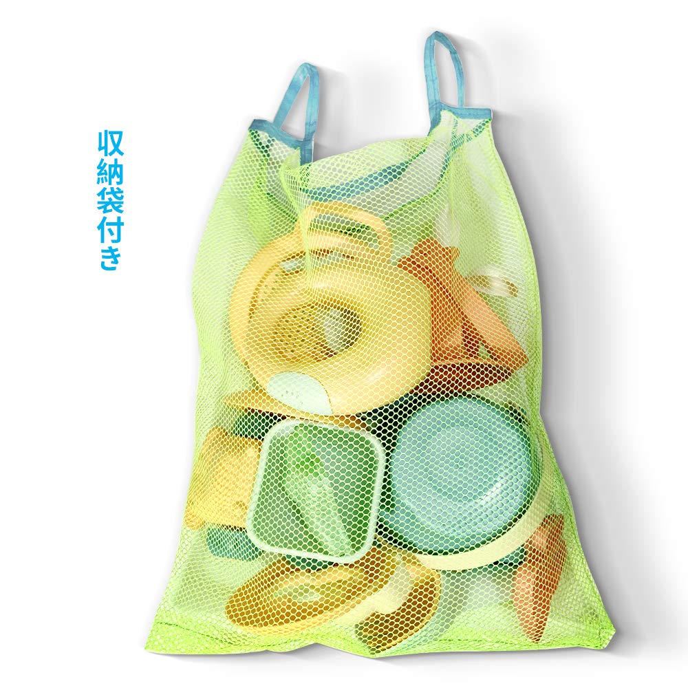 Bemixc Sandkasten Spielset, Badespiel, Wasserspiel, Schneespiel, Jungen und Mädchen, Alter 1, 2 und 3, Kinderspielzeug zum Rollenspiel, Aufbewahrungstasche enthalten, 17
