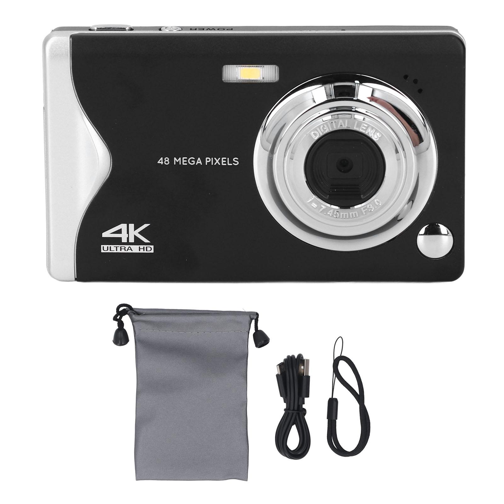 

Цифрова камера 4K Автофокус Відеокамера 48MP 16X Zoom AF Автофокус Портативна компактна камера для білий