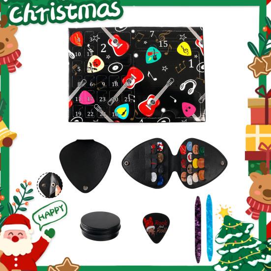 Yousheng Valentine's Day Guitar Picks Advent Calendar 24-Day Countdown Calendar with Guitar Picks And Accessories for Guitarists Music Lovers