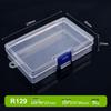 Clear PP Plastic Rectangular Storage Box with Lid for Jewelry, Ear Studs, or Fishing Accessories