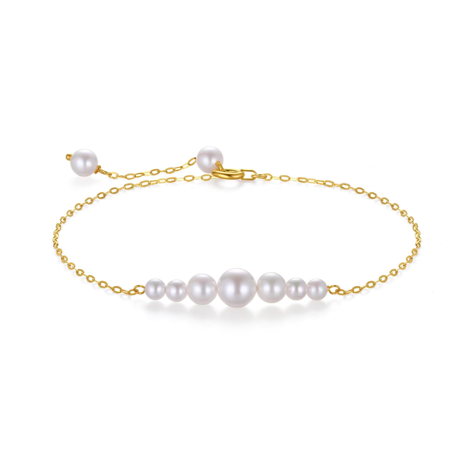 

PEARL Made in Japan Natural Pearl Bracelet 10k Akoya Pearl Pearl Bracelet Daily Use [KOKO JEWELRY] Women s br2554-10k-7