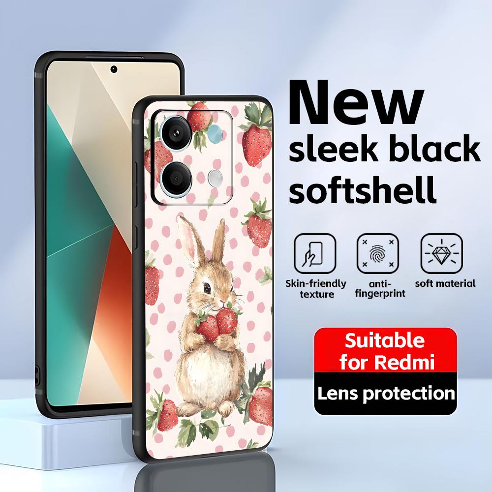 

Easter Phone Case For Redmi Note 14 13 12 11 Pro Plus S 5G 14C A3 Soft Black Phone Cover Redmi Note 14 5G (Global)