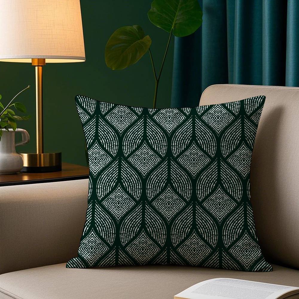 Luxuriöses Muster Kissenbezug Kurzplüsch Druck Kissenbezug Quadratisch Wurfkissenbezüge Sofa Heimdekoration