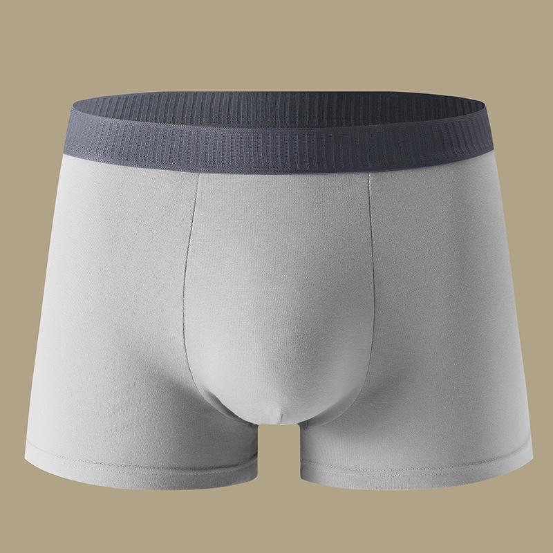 Men's Pure Cotton Graphene Antibacterial Boxer Briefs - Mid-Waist, Comfortable, Breathable, High Elasticity.