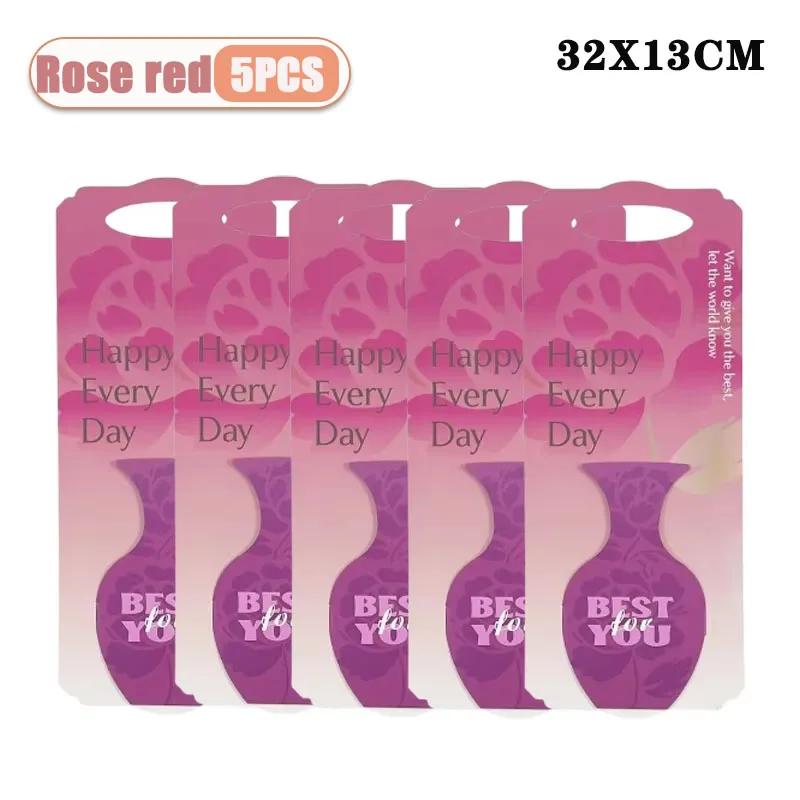 Foldable Valentine Flower Bouquet Box Simple Elegant Design Handheld Easy Carry for Wedding Home Party Romantic Gift