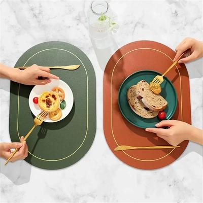 Oval Heat-resistant Placemats, Double-sided Design for All Dining Needs. Non-slip and Heat-resistant Table Mats, Available In Mu