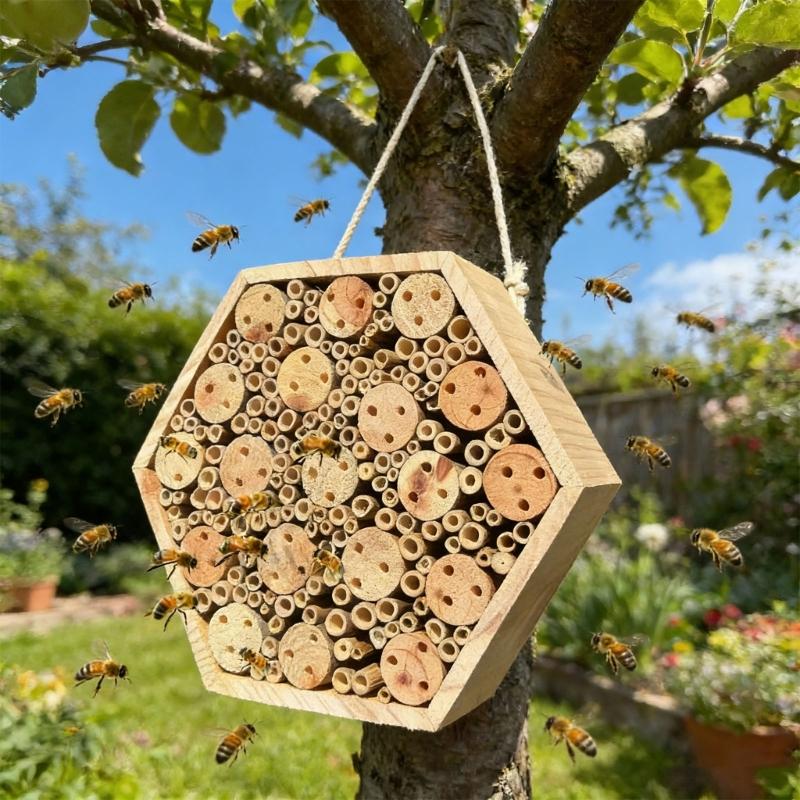 Climate Proof Wooden Creature Nesting Unit With Temperature Control Features And Varied Width footpaths For Diverse Types
