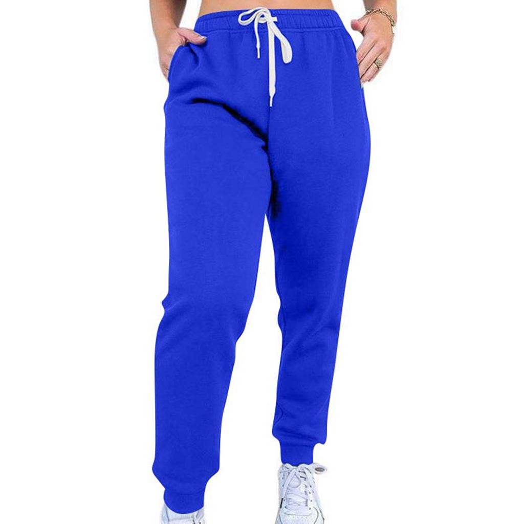 Women's Casual Pants High-waisted Belted Jogging Pants With Pockets
