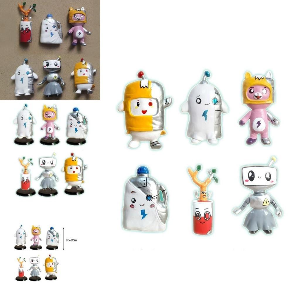 Lankybox Cat Toy Pvc Figurines Set Of 6 In Opp Bag