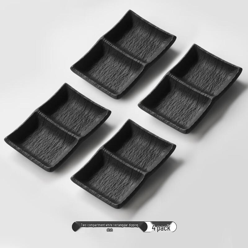 Wuhe Ceramic Two-Grid Seasoning Dishes