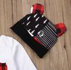 3PCS Newborn Baby Boy Girl Winter Clothes Romper Pants Hat Christmas Outfits