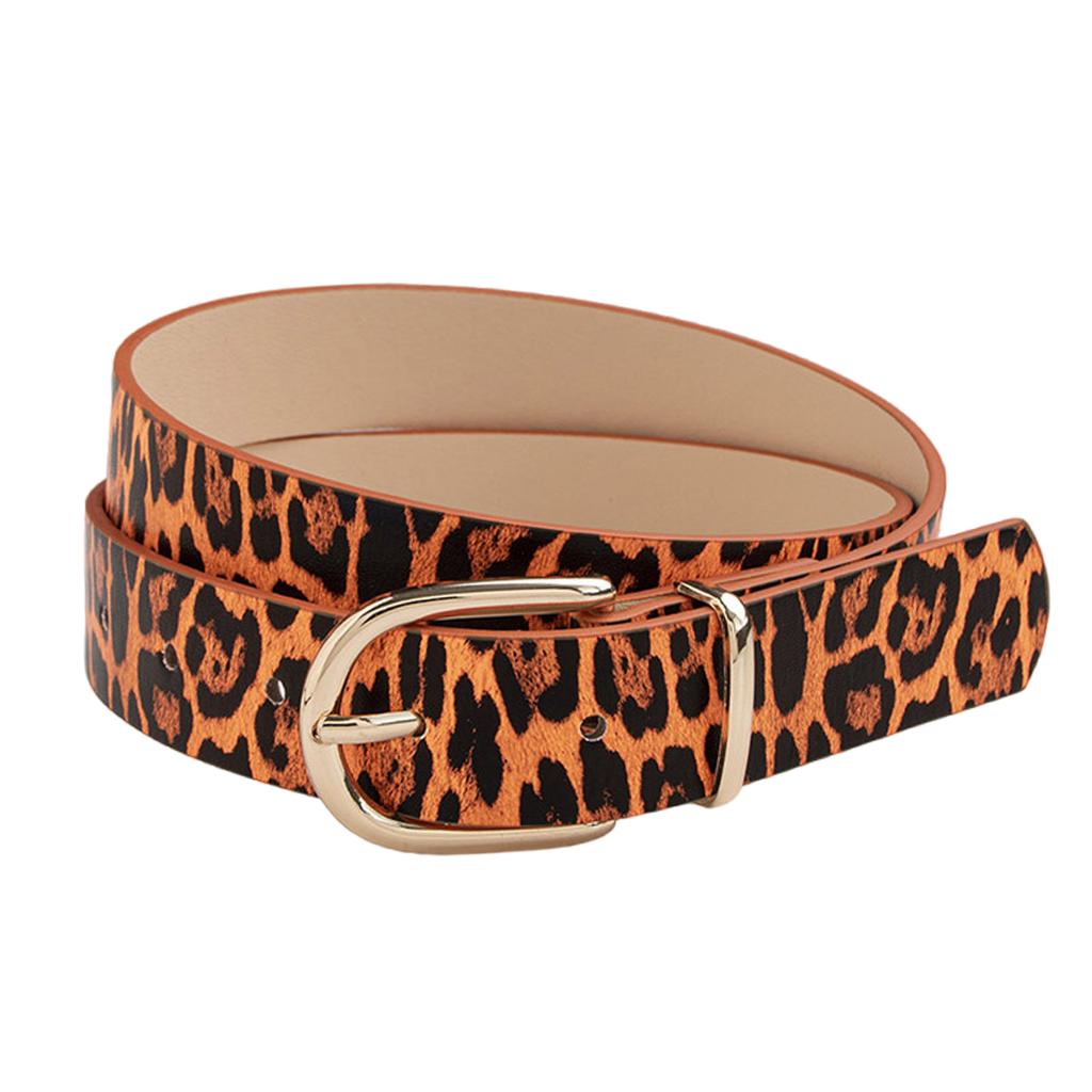 Stylish Animal Print Waist Belt PU Leather Waistband For Women Daily Wear All Matching Waist Decorative Accessory