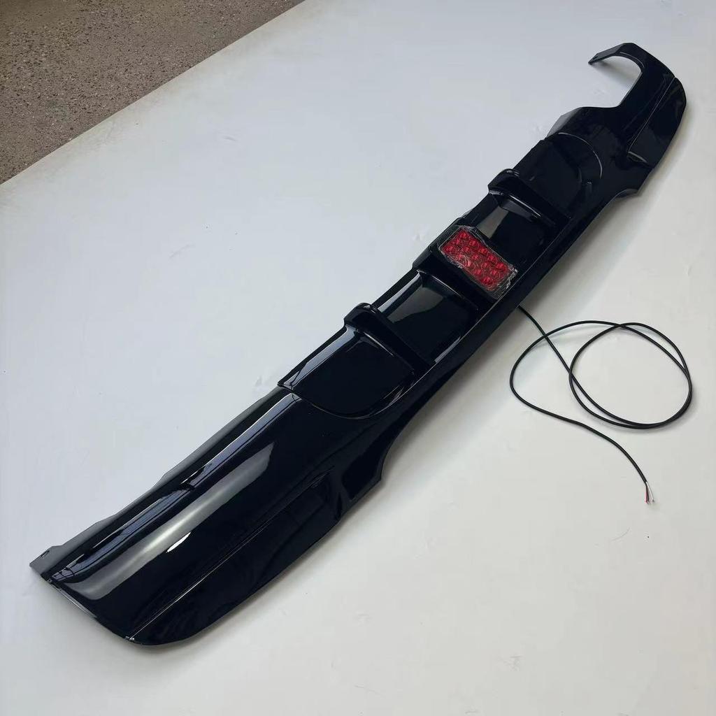 BMW 3 Series E90 Rear Diffuser with Lights, Single Side Double Outlet, Original Replacement Modified Body Kit.
