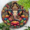 Metal Tin Sign Floral Pattern Wall Art Home Decor 20x20cm