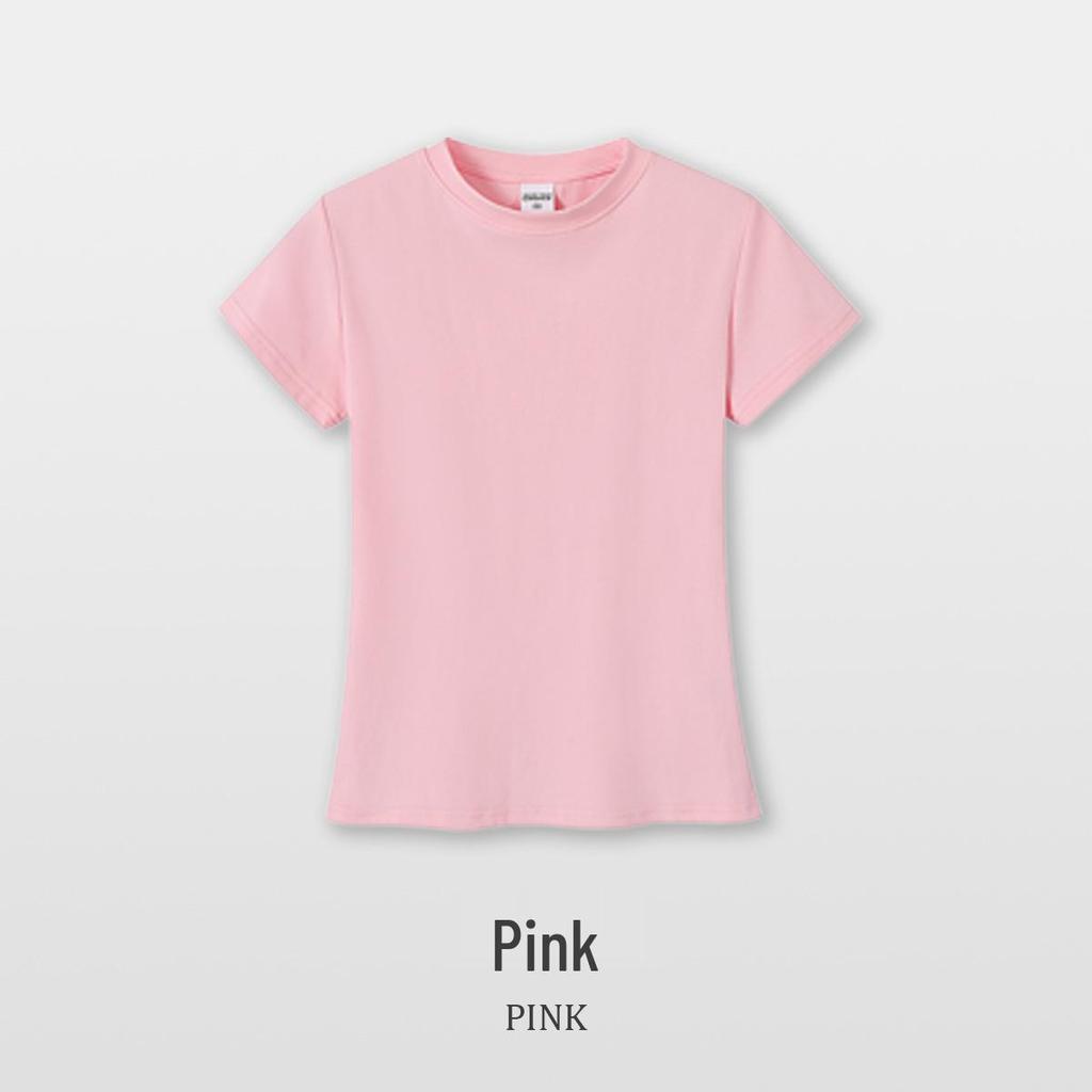 Round Neck Stretchy Spandex Waist-Cinching Women's T-Shirt, Pure Color Short Sleeve, Girls' Custom Blank Tee