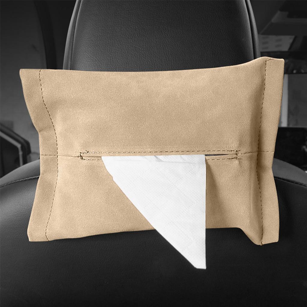 Leder Auto Taschentuchbox Auto Wildleder Sonnenblende Sitzlehne Hängende Taschentuchboxen Halter Innenraum Mittelarmlehnenbox Papierhandtuch Organizer