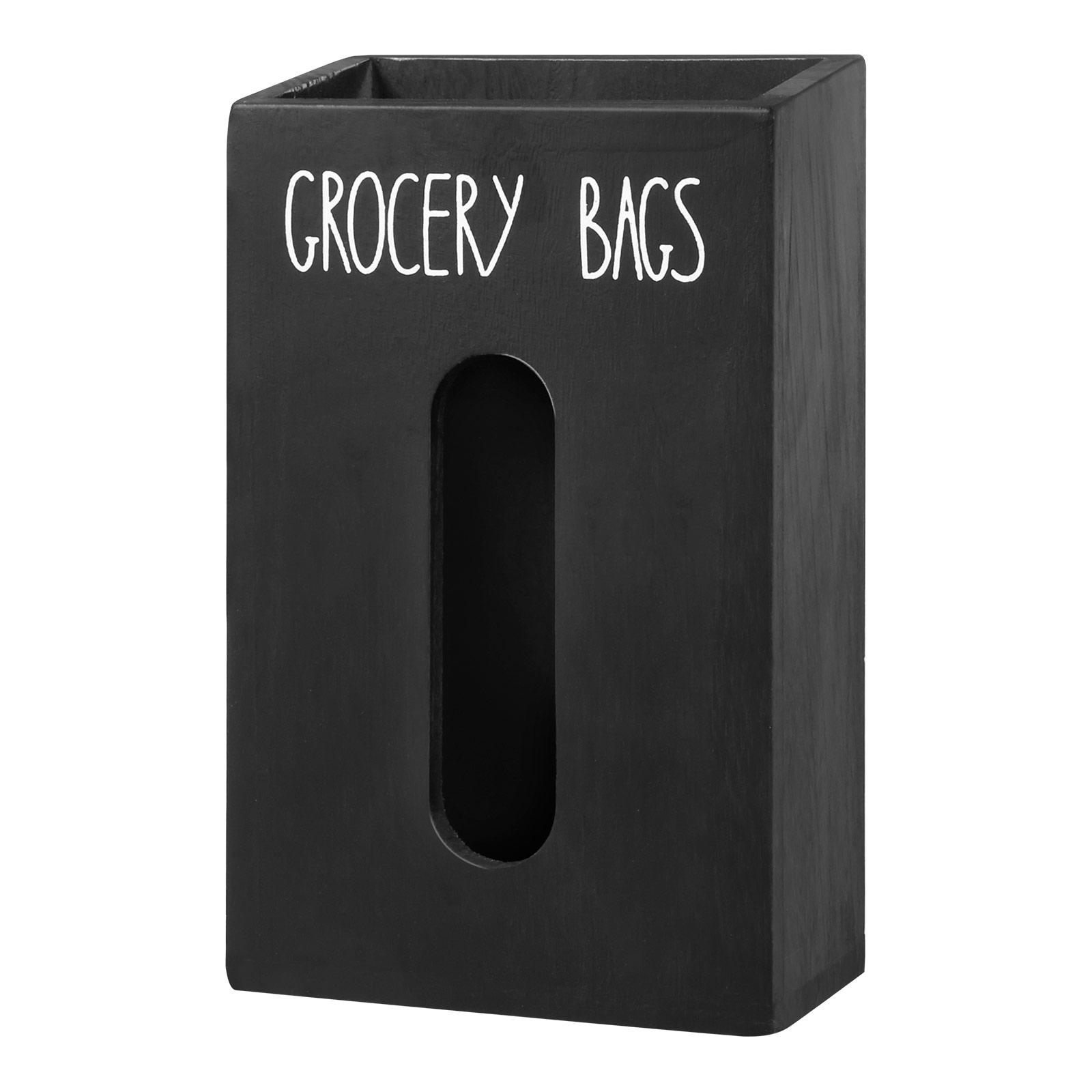 

Trash Bag Dispenser Household Garbage Bag Holder Wood Countertop Organizer Plastic Bag Storage Box for Kitchen Living room чёрный