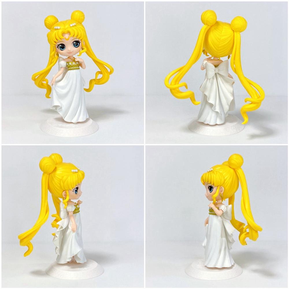 2Pcs Anime Sailor Moon Tsukino Usagi Chiba Mamoru Unique Wedding Dress Satsuki Figure Toy Gift Action Model 10CM PVC Premium Quality