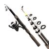 Fiberglass Material Fishing Rod 1.8m 2.1m Length Spinning Reel Spinning Reel Kit Telescopic Design Telescopic Pole Set