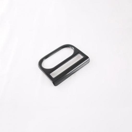 For Toyota bZ4X 2022 2023 24 Carbon Fiber Rear Water Cup Holder Frame Cover Trim