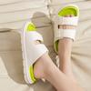 Fashion Buckle Thick Platform Slippers Women Home Soft Sole Eva Cloud Slides Sandals Woman 2024 Summer Non Slip Beach Flip Flops