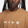 Nike SB Letter Brand Logo Casual Breathable Round Neck Pullover Short Sleeve T-Shirt Men T-Shirts Brown DX9465-270